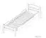Single bed "Easy Premium Line" K1/2n, solid beech wood, white painted - size 90 x 200 cm