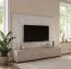 TV cabinet incl. wall panel | Cashmere / white marble | High-quality finish | Push-to-open function | 180 x 45 x 155 cm | Marble look