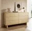 Chest of drawers | color: oiled oak | 6 drawers | push-to-open function | full-extension drawers | 153 x 38 x 83 cm | sideboard | for living room