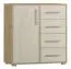 Chest of drawers Curug 09, Colour: Oak / Light beech - Measurements: 96 x 90 x 44 cm (H x W x D)