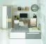 Children's Wardrobe Greeley 02 | Beech/White/Platinum Grey | 199 x 80 x 55 cm | 2 Doors, 6 Compartments