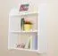 Hanging Wall Shelf Solid Pine White Lacquered 013 | Modern Design | 72 x 60 x 20 cm