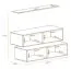 Two simple TV base units Balestrand 339, color: grey - Dimensions: 110 x 130 x 30 cm (H x W x D), with wall shelf