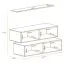 Set of 2 Modern TV Cabinets Balestrand 349 | Oak Wotan & White | 4 Compartments | Wall Shelf | 110 x 130 x 30 cm