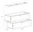 Set of 2 TV Base Units with Push-to-Open | Balestrand 350 | Black/Oak Wotan | 110 x 130 x 30 cm | Wall Shelf Included