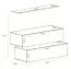 Two TV base units / wall units Kongsvinger 123, color: oak Wotan / black high gloss - dimensions: 110 x 130 x 30 cm (H x W x D), with sufficient storage space