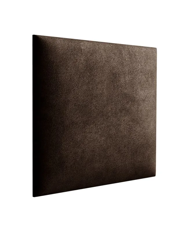 Set of 10 Upholstery Panels | Dark Brown Velour | 38 x 40 cm | Easy-Care Finish