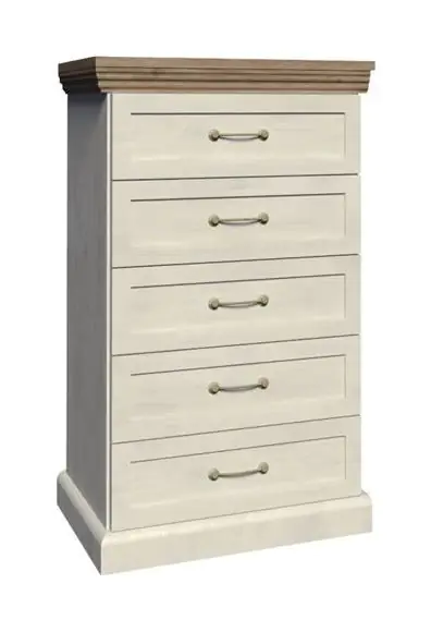 Dresser Badile 13, Colour: Pine White / Brown - 98 x 57 x 46 cm (h x w x d)