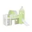 Curtain Fabric Set - Color: Green / Beige