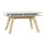 Extendable dining table Minnea 33, Colour: White / Oak - Measurements: 139 - 219 x 100 cm (W x D)