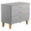 Chest of drawers Rilind 07, Colour: Grey / Oak - Measurements: 87 x 100 x 55 cm (h x w x d)