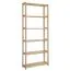 Tall 6-Tier Shelving Unit Junco 54B, solid pine, clearly varnished - H200 x W70 x D30 cm