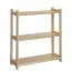 Solid Pine Wood Shelf Natural | Junco 57B | 86 x 70 x 30 cm | 3-Tier Storage Unit