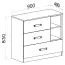 Chest of drawers Frank 08, Colour: White / Grey - 83 x 90 x 40 cm (h x w x d)