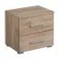 Bedside Cabinet with Two Drawers Ormari 01 | Oak Grey | ABS Edge | 43 x 44.5 x 33.5 cm | Modern Bedroom Design