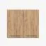 Wall Cabinet / Cabinet with Hinged Doors | Parnassus 12 | Brown / White | 2 Doors | Handles: Metal | 71.5 x 80 x 29 cm | Metal Handles | For the Kitchen