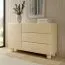 Chest of drawers | 1 door | 3 drawers | color: Vicenza oak | push-to-open function | 130 x 38 x 80 cm | 2 compartments | ABS edges | wooden legs | for living room