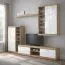 Celesco 2 Wall Unit | 4-piece set | Color: Sonoma/High-Gloss White | 260 x 42 x 206 cm | All-metal hardware