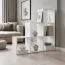Pyon 6 Shelving Unit / Room Divider | 6 Compartments | Color: Nimfea alba | Pyramid Shape | 105.5 x 29.2 x 104.7 cm | Living Room
