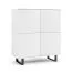 Modern White Chest of Drawers Zapopan 94 | 4 Doors | 8 Compartments | 114 x 100 x 40 cm | Push-to-Open