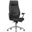XXL Apolo 22 Office Chair Black/Chrome | Wide & High Backrest | Genuine Leather | 120kg Capacity | Adjustable Ergonomics