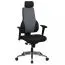 Office swivel chair with tilting headrest Apolo 57, color: black / grey, backrest height adjustable in 5 steps