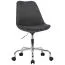 Apolo 113 Shell Chair with Castors | Black/Chrome | Soft Upholstered Cover | Adjustable Height | Modern Swivel Design