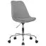 Chair with castors Apolo 114, color: grey / chrome, with 360° swivel function