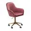 Apolo 117 Swivel Chair | Pink Velvet & Gold Base | Ergonomic Shell Seat | Adjustable Height | Premium Comfort