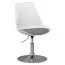Apolo 130 Designer Swivel Chair | White/Grey/Chrome | 360° Rotatable Seat | Height Adjustable