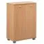 Space-Saving Shoe Cabinet Apolo 148 | Beech & Grey | Four Compartments | 90 x 60 x 35 cm