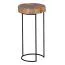 Handmade Side Table Solid Acacia Wood | Acacia/Black | Tree Trunk Shape | 55 x 28 x 28 cm