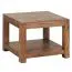 Square living room table made of Sheesham solid wood, color: Sheesham - Dimensions: 45 x 60 x 60 cm (H x W x D), with unique grain