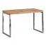 Handmade Work Table | Solid Acacia Wood & Chrome Frame | 76 x 60 x 120 cm | Versatile Desk