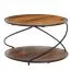 Round living room table made of sheesham solid wood, color: sheesham - Dimensions: 58 x 58 x 35 cm (W x D x H)