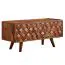 TV Cabinet Lowboard Sheesham Semi-Solid | 3D Door Front | 92 x 35 x 44 cm | Modern Design | 50 kg Capacity