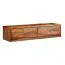 TV Cabinet Lowboard, Sheesham Brown, Semi-Solid | 25 x 108 x 34 cm | 2 Drawers | Modern Wall-Mounted Design
