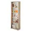 Bookcase with five compartments Velle 08, color: oak Sonoma - Dimensions: 175 x 59 x 25 cm (H x W x D)