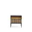 Modern bedside cabinet Chelmsford 01, color: black / oak - Dimensions: 56 x 54 x 39 cm (H x W x D)