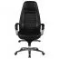 Solid executive chair Apolo 67, color: black / chrome, genuine leather cover