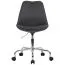 Apolo 113 Shell Chair with Castors | Black/Chrome | Soft Upholstered Cover | Adjustable Height | Modern Swivel Design