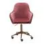 Apolo 117 Swivel Chair | Pink Velvet & Gold Base | Ergonomic Shell Seat | Adjustable Height | Premium Comfort
