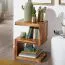 Solid Wood S-Shaped Side Table Apolo 177 | Sheesham Finish | 60 x 30 x 44 cm | Multi-Use Magazine Rack or Shelf