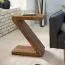 Z-Shaped Side Table Apolo 178 | Solid Sheesham Wood | 59 x 30 x 44 cm | Modern Storage