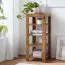 Small Sheesham Solid Wood Shelf | 4 Compartments | 105 x 44 x 44 cm | Assembled | Handmade