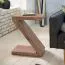 Z-Shaped Side Table | Solid Acacia Wood | Handmade | Acacia Color | 59 x 30 x 44 cm