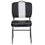 Vintage Diner Dining Chair | Black/White/Chrome | Upholstered Seat & Backrest | 120 kg Capacity