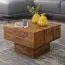 Square Sheesham Solid Wood Side Table | 30 x 44 x 44 cm | Handcrafted | Solid Leg | Unique Grain