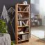 CD Shelf for Approx. 100 CDs | Sheesham Finish | Unique Wood Grain | 90 x 30 x 17 cm | 5 Compartments | Solid Acacia