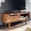 Sheesham TV Cabinet | Lowboard | Semi-Solid Wood | 44 x 95 x 34 cm | Modern Sliding Door | Up to 50" TVs